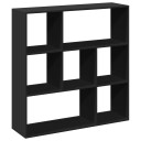 Romdeler bokhylle svart 102x29x103,5 cm konstruert tre