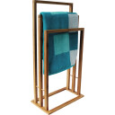 Spirella håndklestativ for gulv, bambus, 3 kleshengere wood 420x820x240 mm