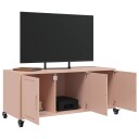  TV-benk rosa 100,5x39x43,5 cm kaldvalset stål 846645