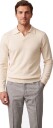 Fly3 Skipper collar sweater super140 piquet merino wool M hvit herre