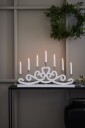 Markslöjd NIGHTFALL Adventsstake 7 lys Hvit/Satinnikkel