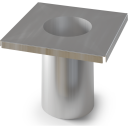 Pelmondo flaskekjøler til Cube Barcube og Twintable Silver 391 x 391 x 235 mm