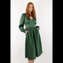 Isolde Dress Pineneedle L Midi satin dress