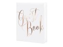 PartyDeco Gjestebok Hvit og Rosegull, 22 sider, 20x24cm