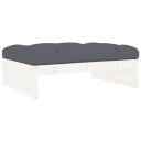 vidaXL Hagefotskammel hvit 120x80 cm heltre furu