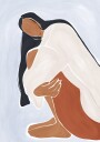Woman Embracing Herself Print By Ivy Green Illustrations Poster Plakat / 21x30cm