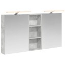 Baderomsskapsett 3 pcs 130 x 14,5 x 70 cm Konstruert tre