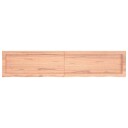 vidaXL Vegghylle lysebrun 140x30x4 cm behandlet heltre eik