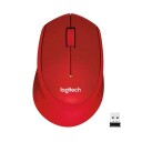 Logitech M330 Silent Plus Trådløs Mus med Optisk Sensor Rød
