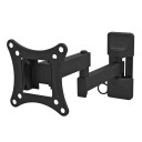 Nedis Full Motion Veggfeste for TV 13-27" - Maks 15 kg - Justerbar Svart