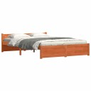  Sengestamme med hodegjerde Voksbrun 140 x 190 cm Heltre furu