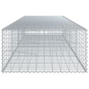 Gabionkurv med deksel 400x100x50 cm galvanisert jern