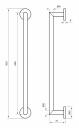 Tapwell TA212 Håndklestang Bronze 600mm