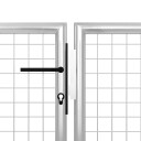 vidaXL Hageport stål 350x100 cm sølv