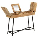  Sminkebord 105x35x75 cm grovt heltre mangotre og jern 8721012160958