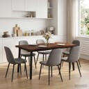 vidaXL Spisebord med levende kant 160 x 90 x 75 cm Solid akasietre