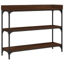  Konsollbord med hyller brun eik 100x30x80 cm 8721012195936