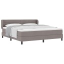  Boksfjær Seng med Madrass Taupe 180x200 cm Stoff