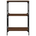  Bokhylle 3 etasjer brun eik 59x35x90,5 cm konstruert tre 8721012193987