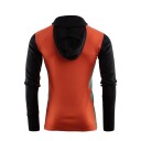 Aclima Men's WarmWool Hoodsweater with Zip Jet Black/Red Clay/North Atlantic Jet Black / Red Clay / North Atlantic S