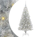  Juletre med 150 LED med stativ sølv 120 cm PET