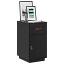 vidaXL Skap svart 40x50x75 cm heltre furu