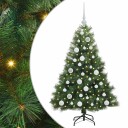  Kunstig juletre med 150 LED med stativ grønn 120 cm PE og PVC