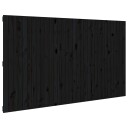vidaXL Veggmontert sengegavl svart 204x3x110 cm heltre furu