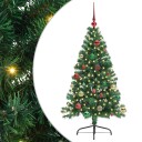  Kunstig Forhåndsopplyst Juletre med 150 LED grønn 150 cm PVC