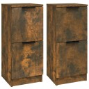 vidaXL Skjenker 2 stk røkt eik 30x30x70 cm konstruert tre