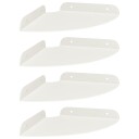vidaXL Flytende hylle med hylle med lagring 4 pcs Hvit 18 x 18 x 2 cm