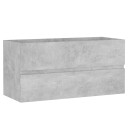 vidaXL Servantskap betonggrå 90x38,5x45 cm sponplate