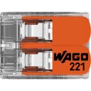 Wago Koblingsklemme 221-612 Med Åpner Transparent 2-Leder