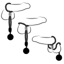 Rebel Heavy Rope Cock Strap med vekt - Svart