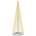 vidaXL LED juletre 285 cm 744 LED-lys Varmhvit Jern Svart
