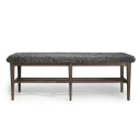 Oscarssons Möbel Nadja benk 130 cm Brunoljet ask/safeskinn look Grå