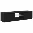  TV skap Svart 140 x 40 x 35.5 cm Konstruert tre