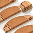 vidaXL Selvklebende trappematter 5 stk 65x25 cm beige
