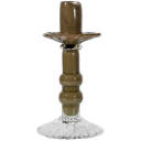 Byon Lara lysestake 22 cm Grønn munnblåst glass