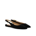 Lauren Ralph Lauren Londyn Suede Slingback Flat - Black - 37