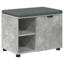 vidaXL Gangbenk BetongGrå 60 x 38 x 46 cm Konstruert treverk og stoff