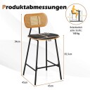 Rottingbarkrakker sett med 2 – polstret ergonomisk design