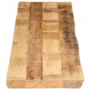  Bordplate naturlig kant 180x40x3,8 cm grovt heltre mangotre 370689