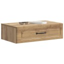 vidaXL Vegghengt Sidebord Artisan eik 59 x 34,5 x 17 cm Konstruert tre