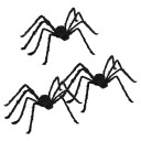  Halloween Edderkopp Dekorasjon 3 pcs Svart 150 cm