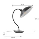 Lucande Arvadon bordlampe i metall svart