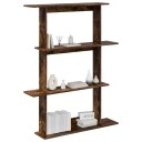 vidaXL Vegghylle Røkt Eik 100 x 20 x 126 cm Konstruert tre