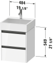 Duravit Ketho.2 Servantskap 2 Skuffer 484x460 mm Grafitt Matt