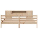 Seng med bokhylle uten madrass 180x200 cm heltre furu 3321858