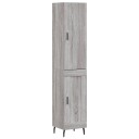 vidaXL Highboard grå sonoma 34,5x34x180 cm konstruert tre 8720845485498